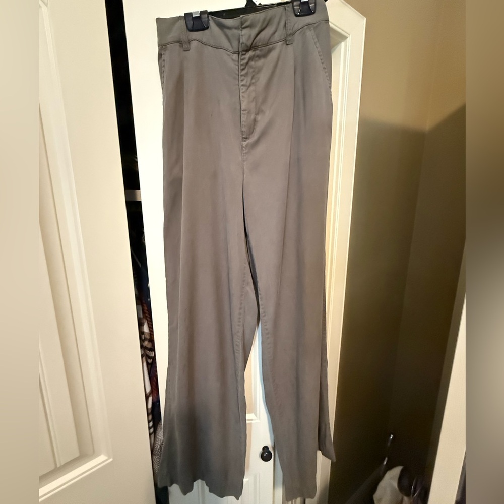 Gentle Fawn Olive Green Wide-Leg Pants